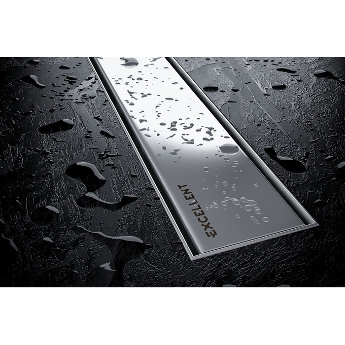 Душевой лоток EXCELLENT Stilio 90 см. решетка декоративная (хром)