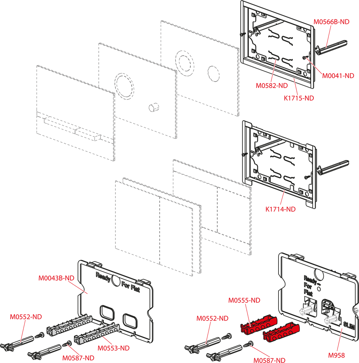 Кнопка смыва AlcaPlast Flat STRIPE-GL1204 черный