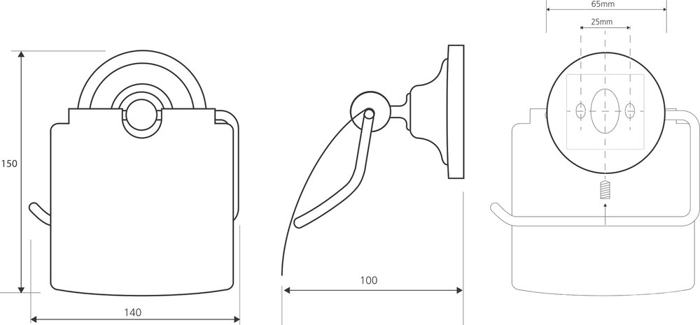 Держатель для туалетной бумаги Bemeta Retro bronze 144112017 Бронза