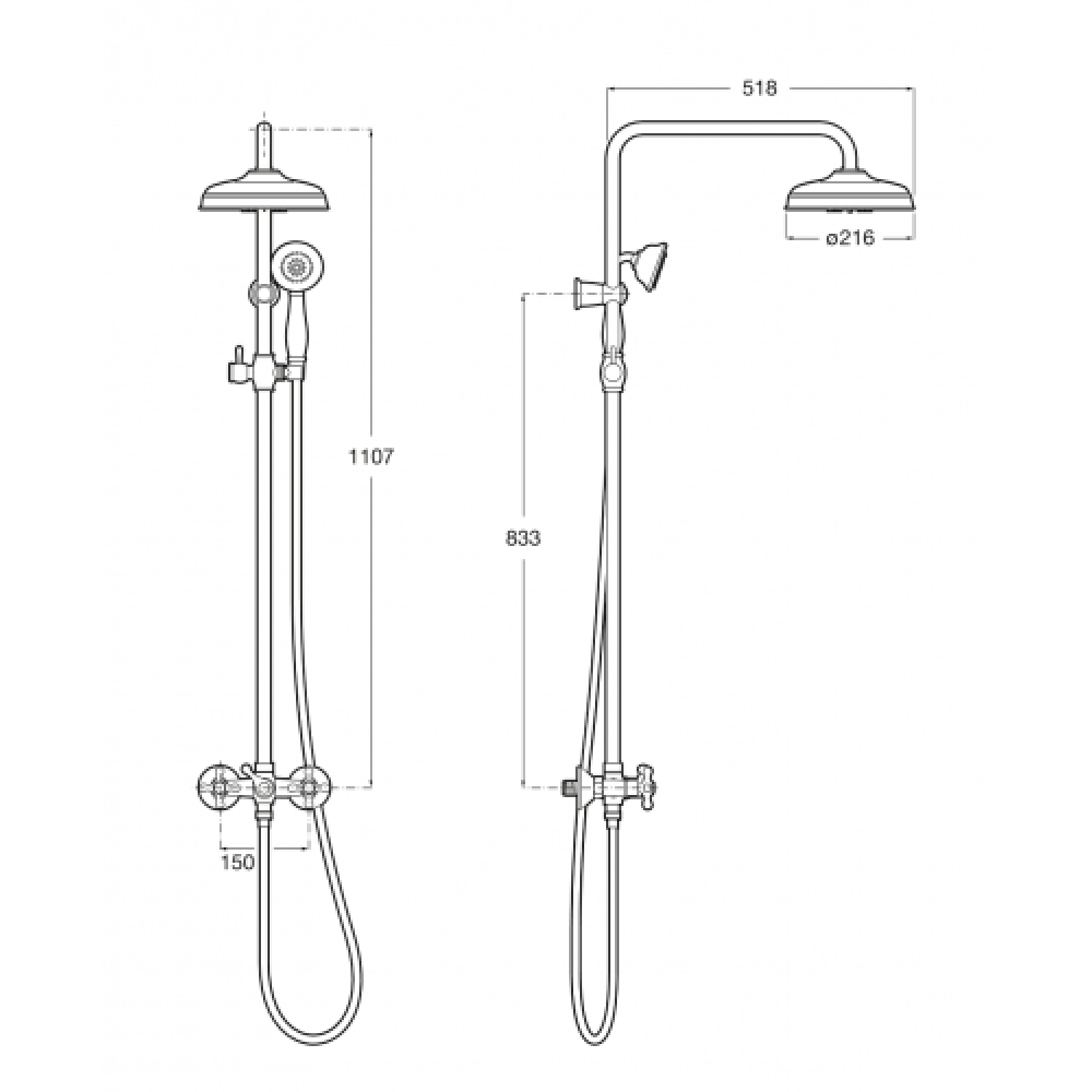 Душевая стойка Roca Carmen 5A974BC00 хром