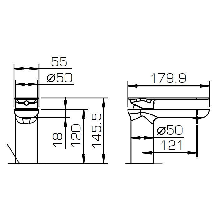 Смеситель для раковины Bravat Gina F165104C-A-ENG хром