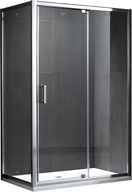 Душевой угол GEMY Sunny Bay 100x85x190 профиль хром, стекло прозрачное, прямоугольный