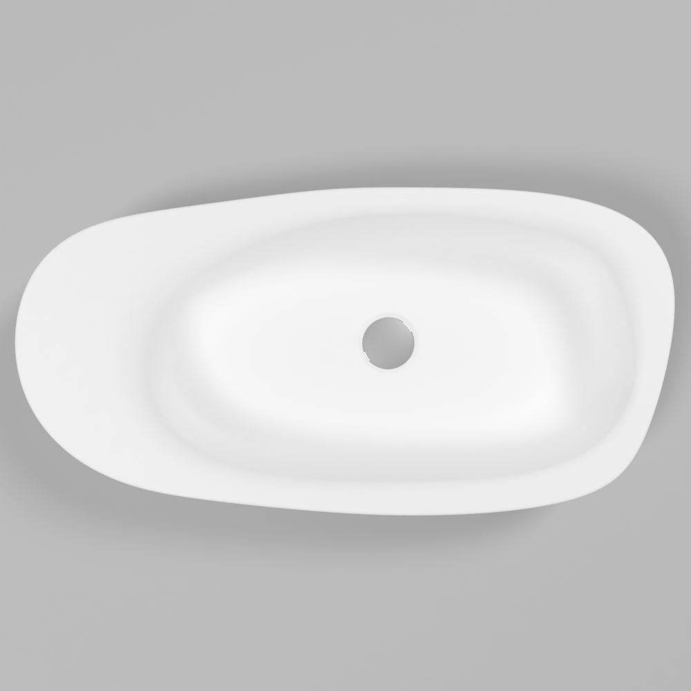 Умывальник WHITECROSS Moonstone F 70x35 (белый мат) иск. камень