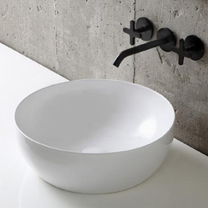 Раковина накладная 40см Azzurra Elegance ECI40 bi*0 белый