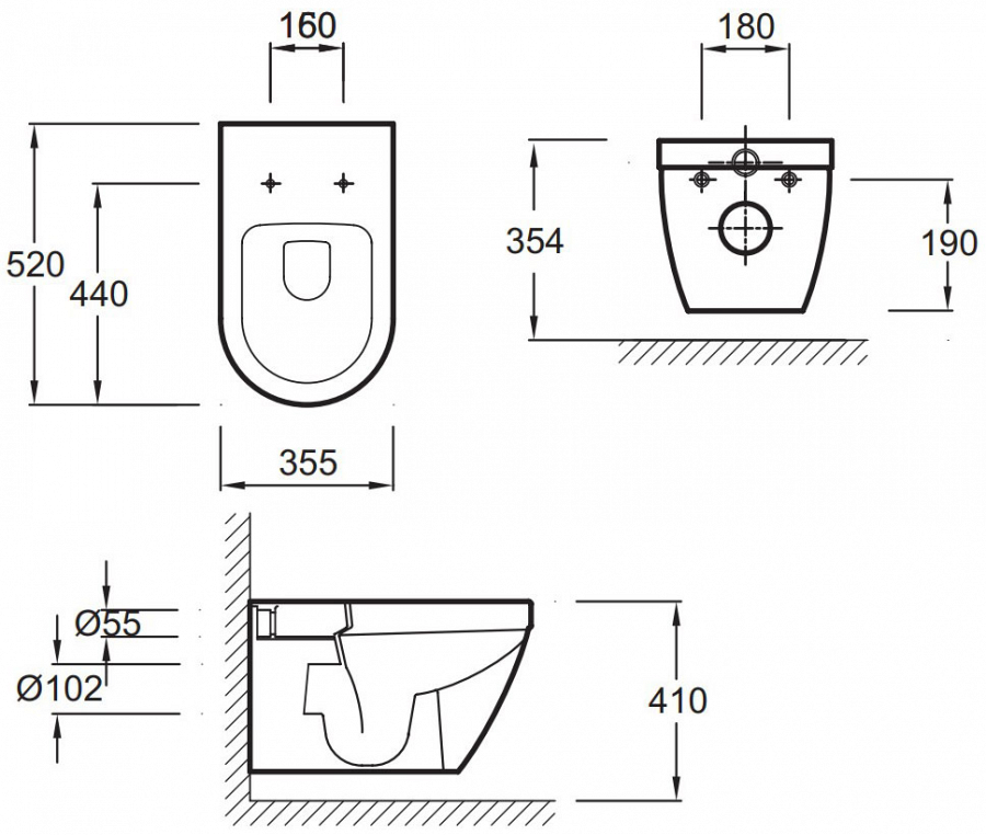 Комплект унитаз с инсталляцией Jacob Delafon Rodin E21749RU-00 кнопка хром