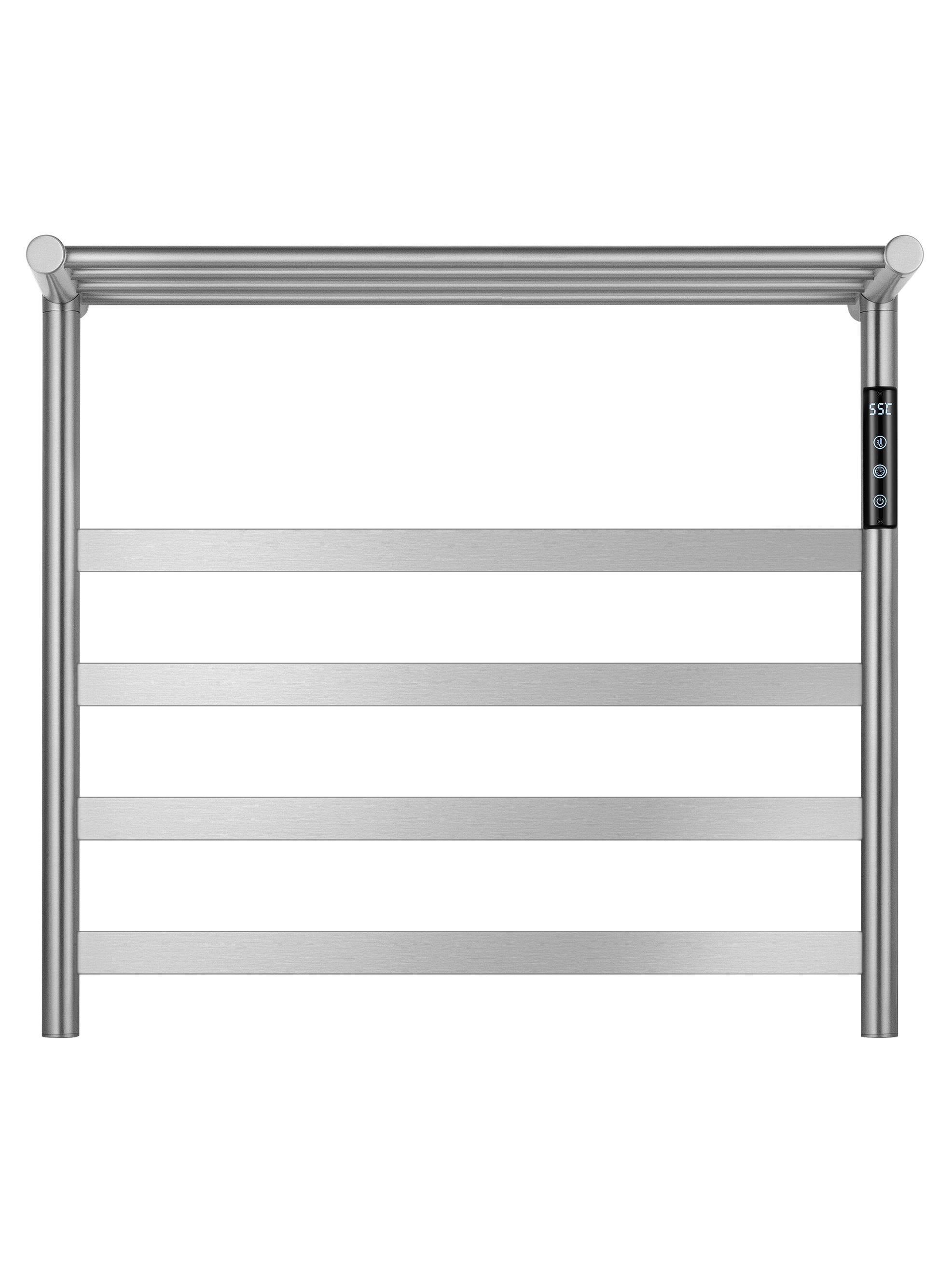 Полотенцесушитель электрический с полкой WONZON & WOGHAND ESSEN, Брашированный никель (WW-A402-BR)