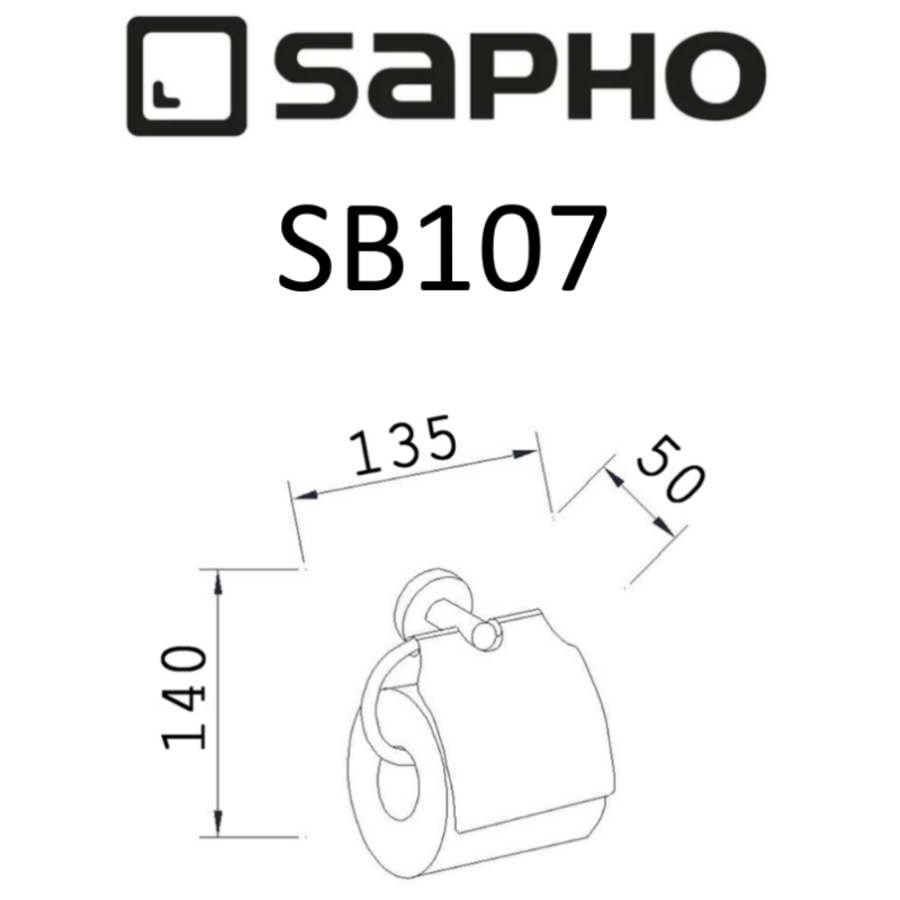 Держатель туалетной бумаги Sapho SAMBA SB107 хром