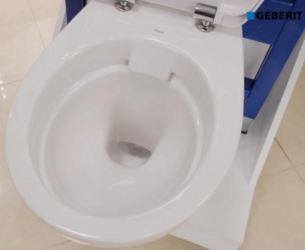 Унитаз с инсталляцией подвесной GEBERIT Kolo 458.122.NE.1 клавиша смыва хром