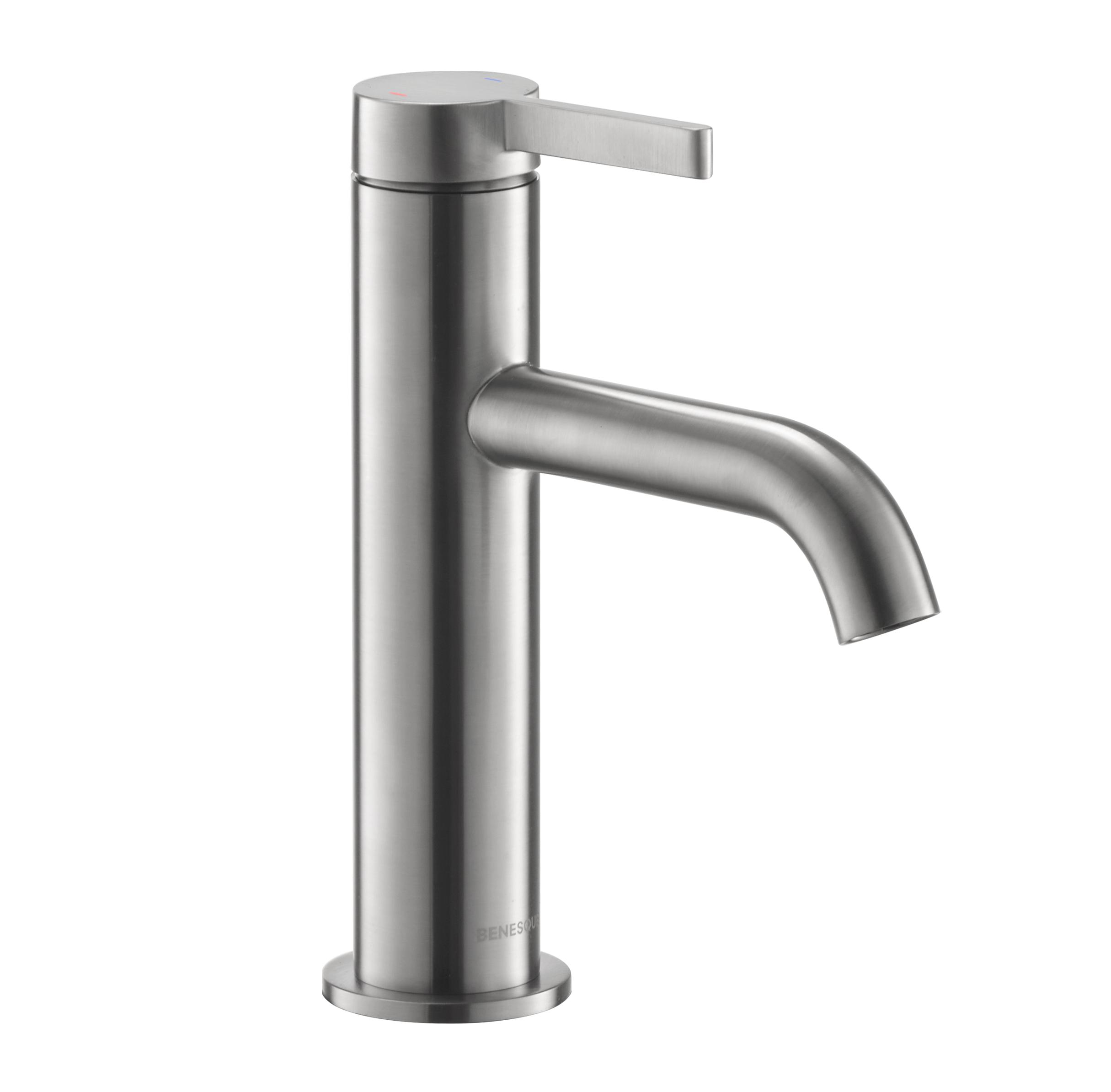 Смеситель для раковины Benesque Lumiere 10010102 брашированный никель