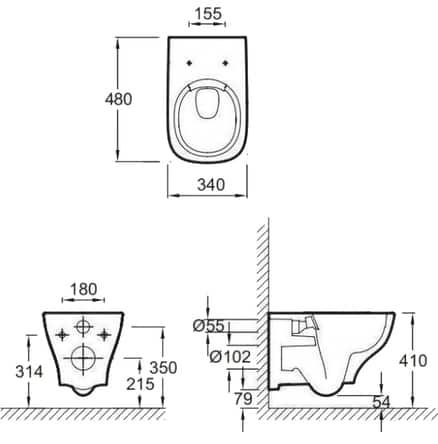 Подвесной унитаз Jacob Delafon Struktura E21754RU-00 с инсталляцией, кнопка хром