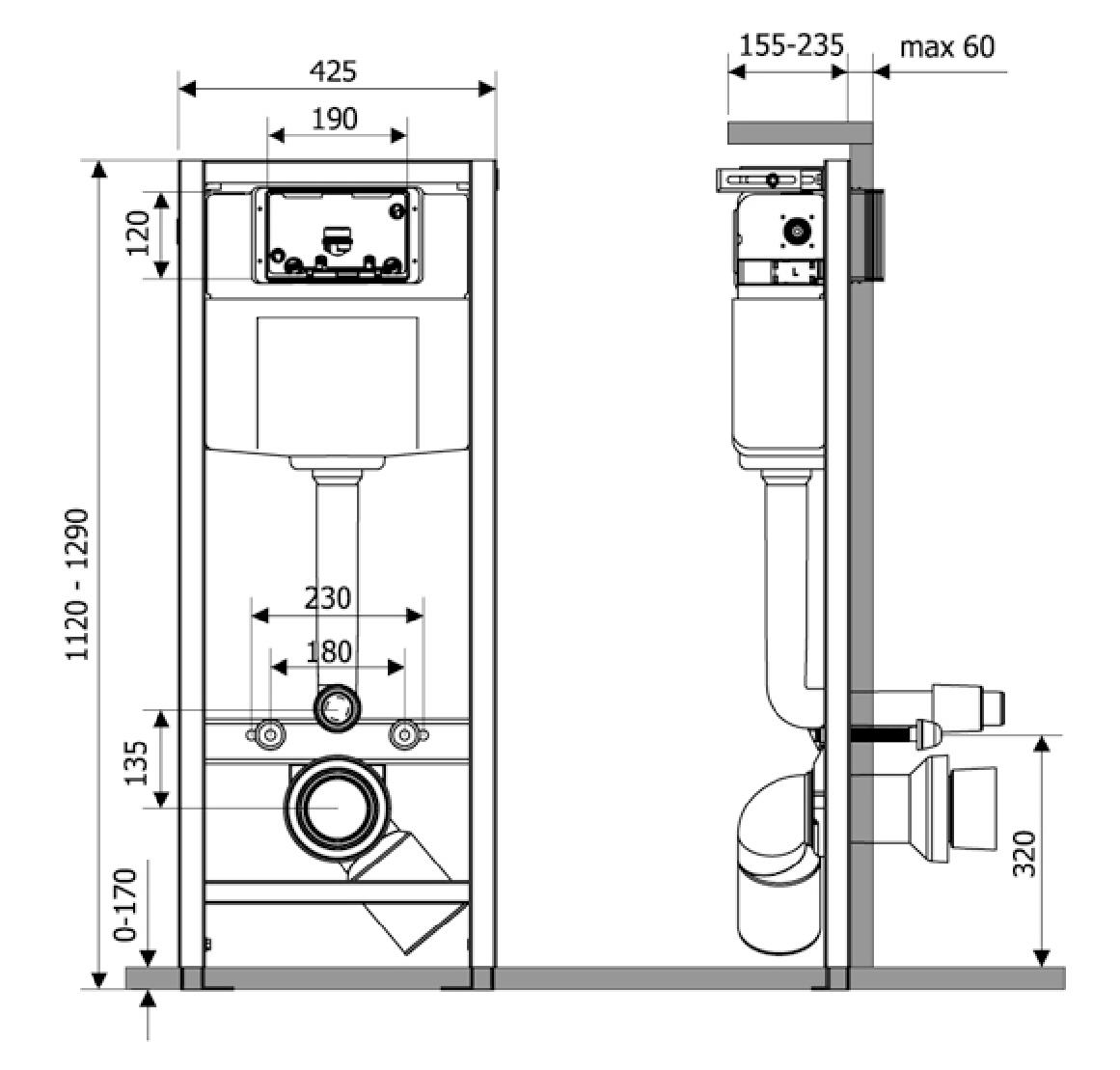 Комплект Delice Oreol 4 в 1: инсталляция, крепления, клавиша смыва Oreol, шумоизоляция