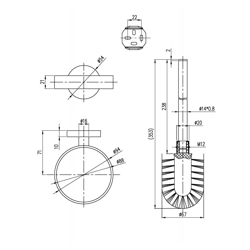 Ершик Villeroy & Boch Elements-Tender TVA15101600061 хром