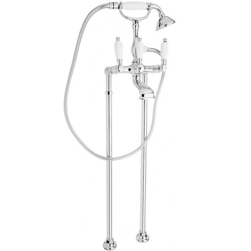 Смеситель для ванны Cezares First VDP ручки Белые Хром