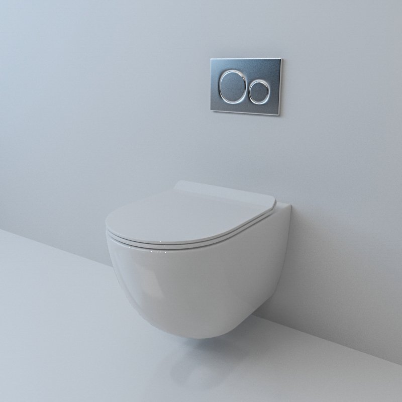 Унитаз подвесной Esbano GARCIA белый матовый, с сиденьем микролифт