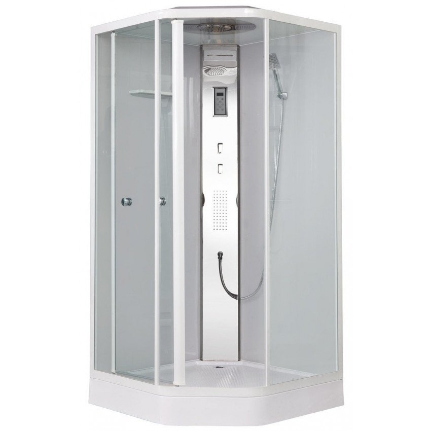 Душевая кабина Orans 1120000 100x100x220 профиль белый, стекло прозрачное