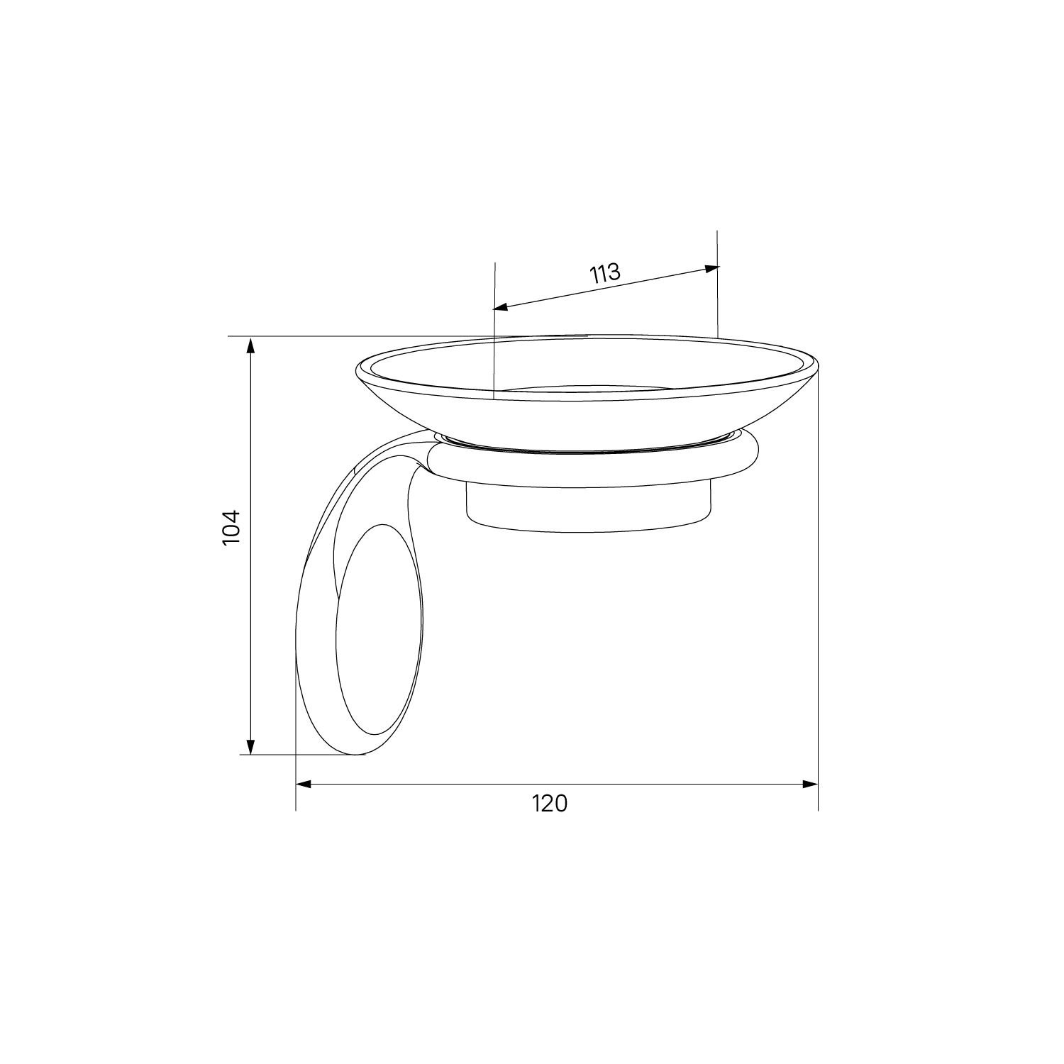 Мыльница для ванной IDDIS Oldie OLDBRC0i42 бронза