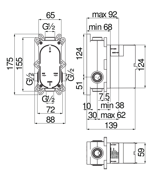 Скрытая часть для смесителя Nobili Rubinetterie WE81100