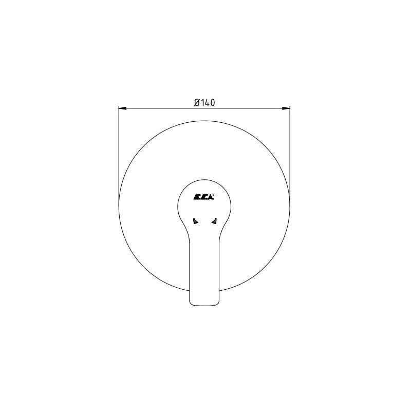 Смеситель для душа E.C.A Luna 102167106EX-Y хром