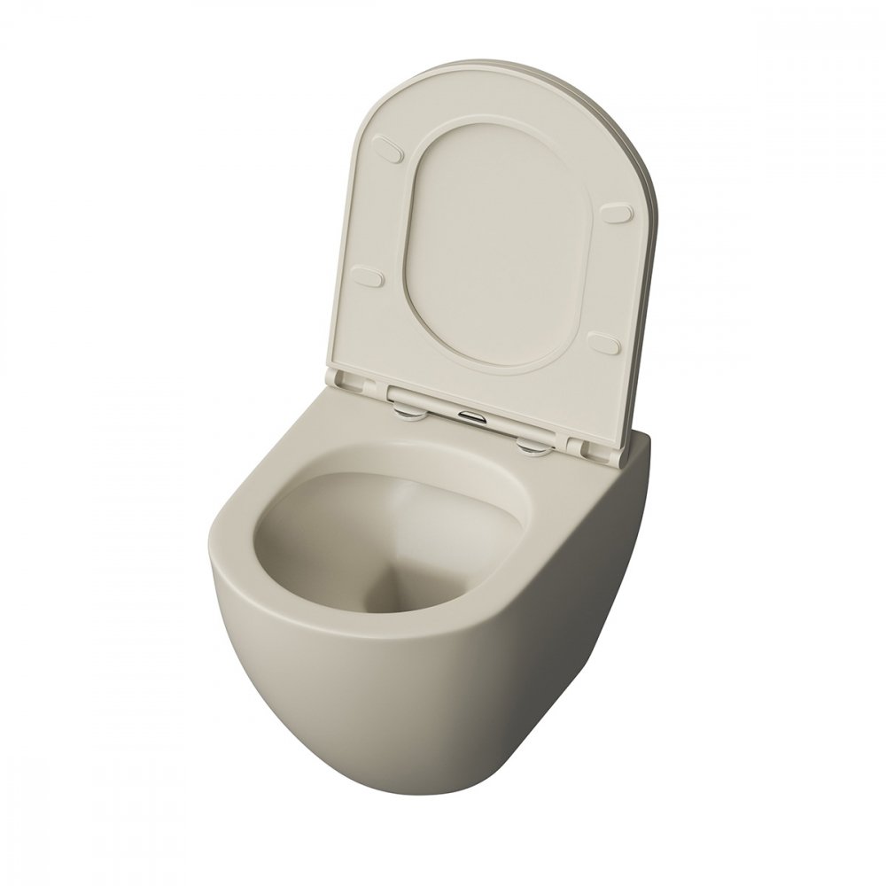 Унитаз подвесной Grossman GR-4455BEMS бежевый матовый, с сиденьем микролифт