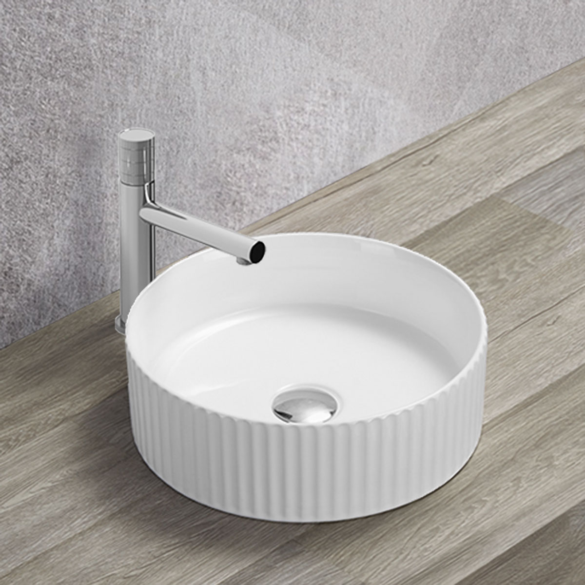 Раковина накладная 36см Vincea VBS-501 белый