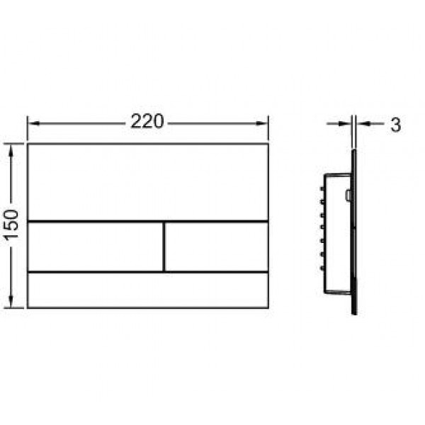 Кнопка смыва TECE Square II 9240834 белый матовый