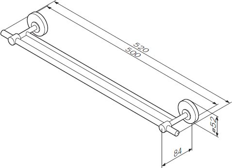 Держатель для полотенец AM PM Bliss A55335400 Хром