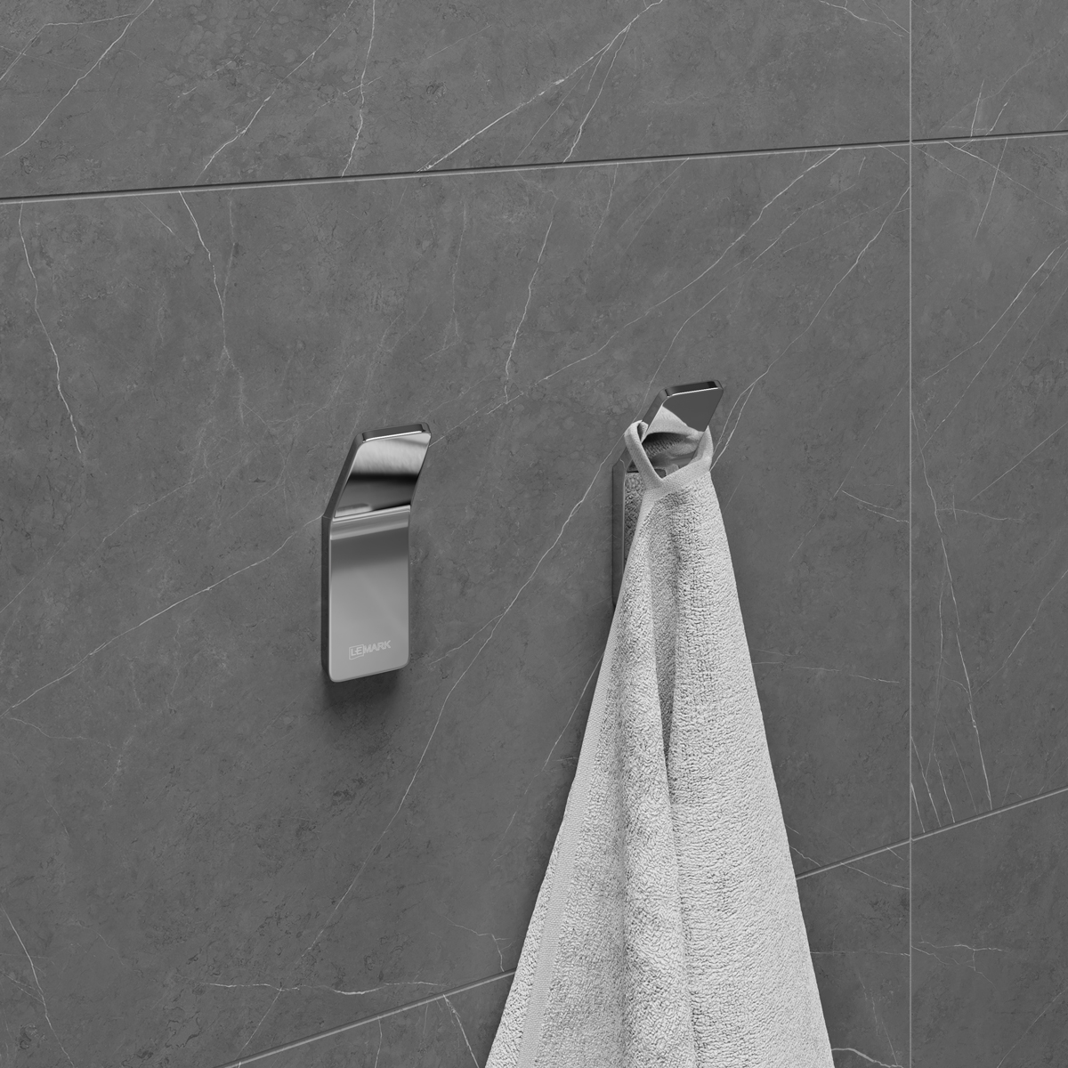 Крючок одинарный Lemark SMOOTH LINE 9711001 хром