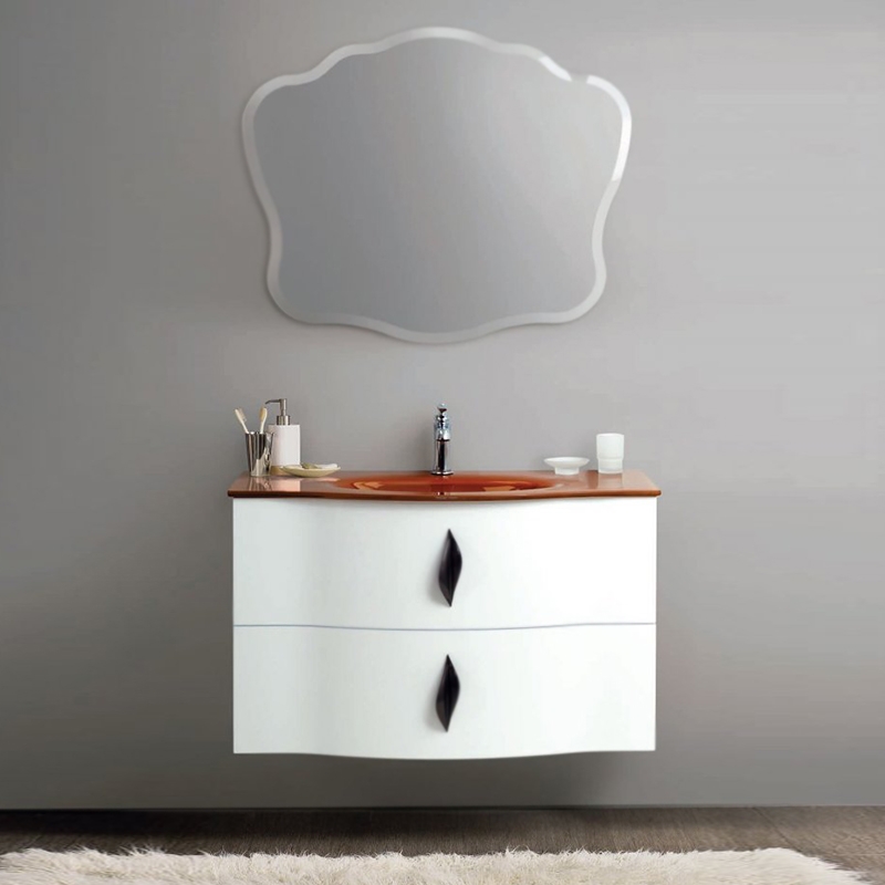 Тумба под раковину Cezares Petalo 90 подвесная Белая без ручек