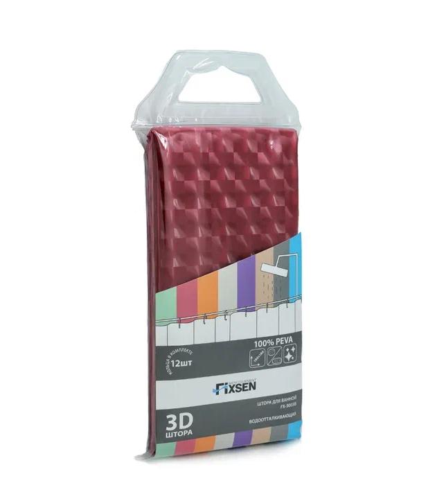 Шторка для ванной Fixsen FX-3003B розовая