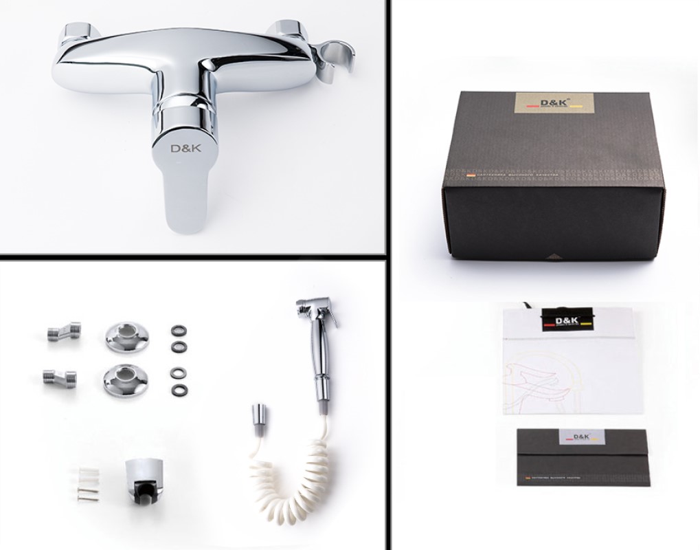 Гигиенический душ со смесителем D&K Rhein DA1394541, хром