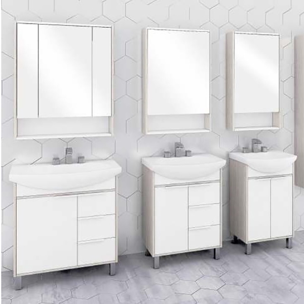 Тумба под раковину Акватон Рико 50 1A212401RIB90 Белый Ясень фабрик