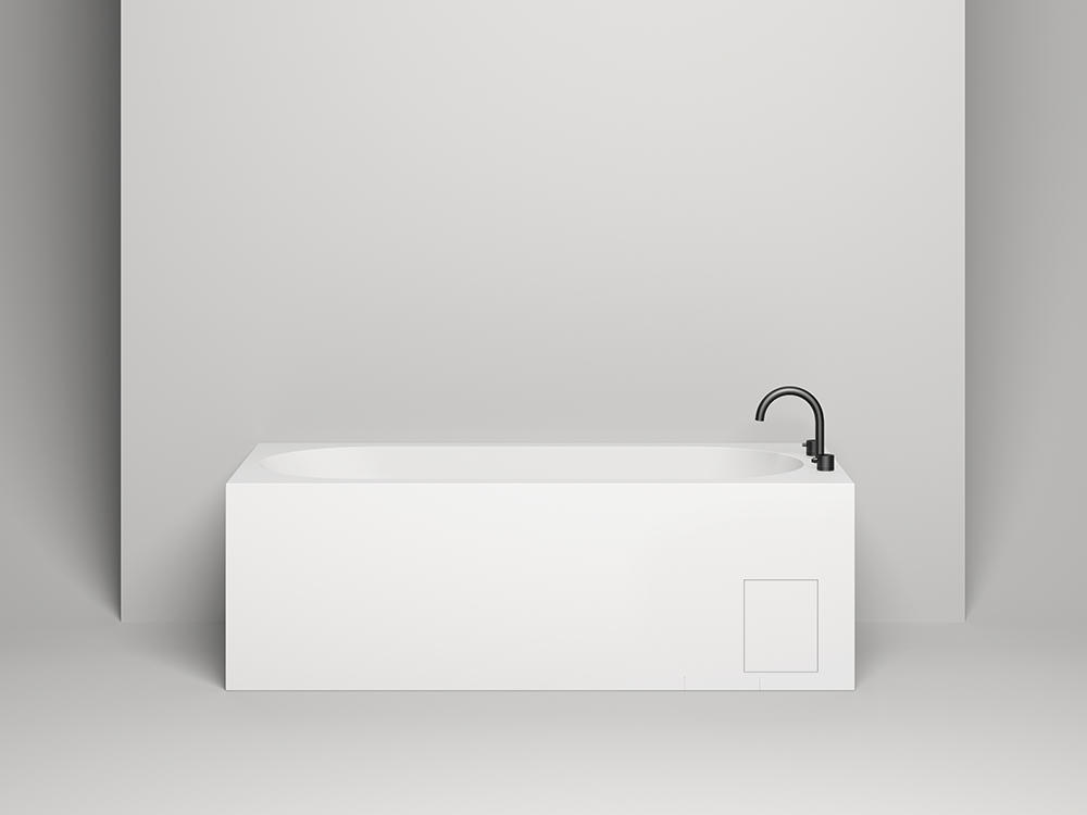 Ванна из искусственного камня Salini Ornella 180х80х60 белый матовый