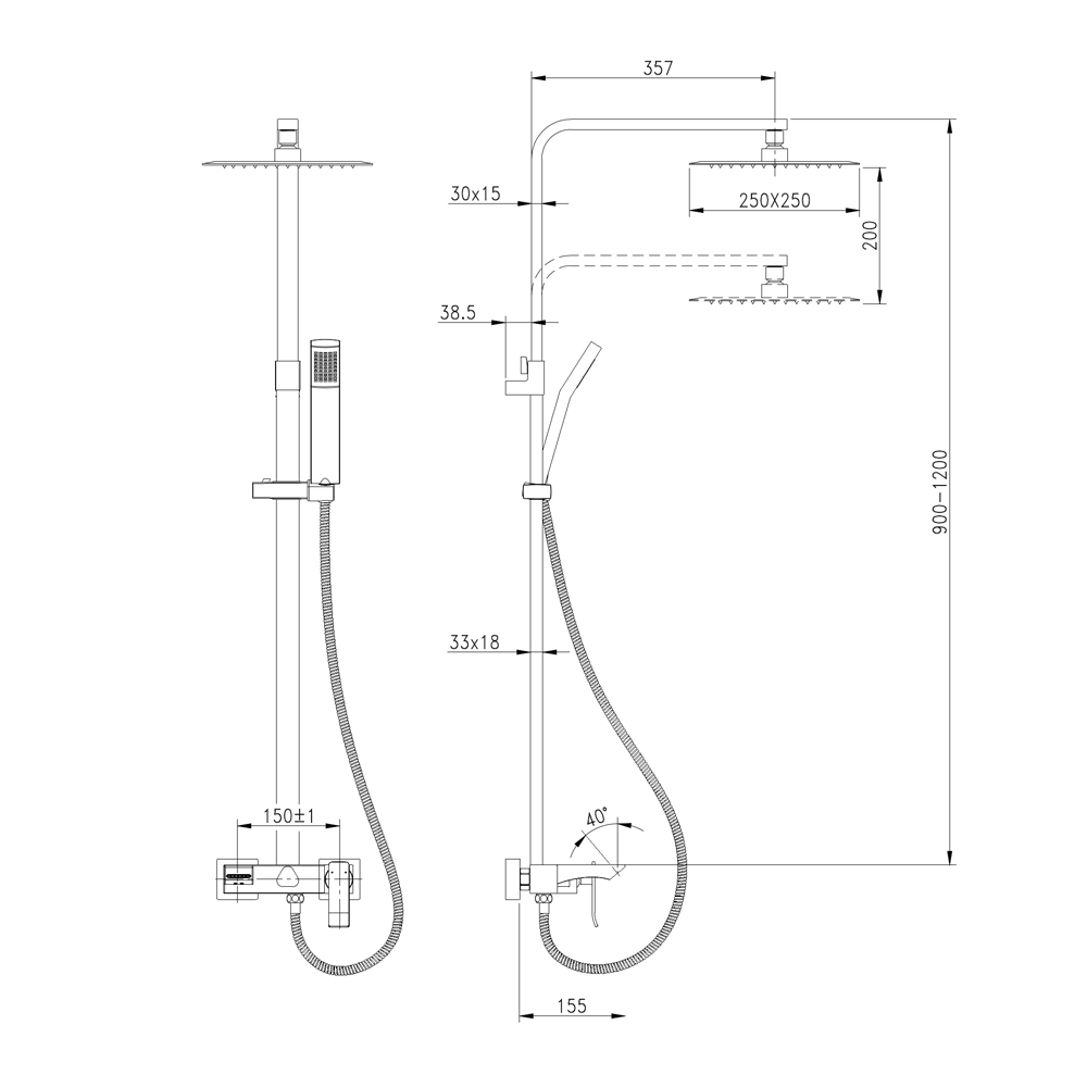Душевая стойка Lemark Contest LM5862CW хром/белый