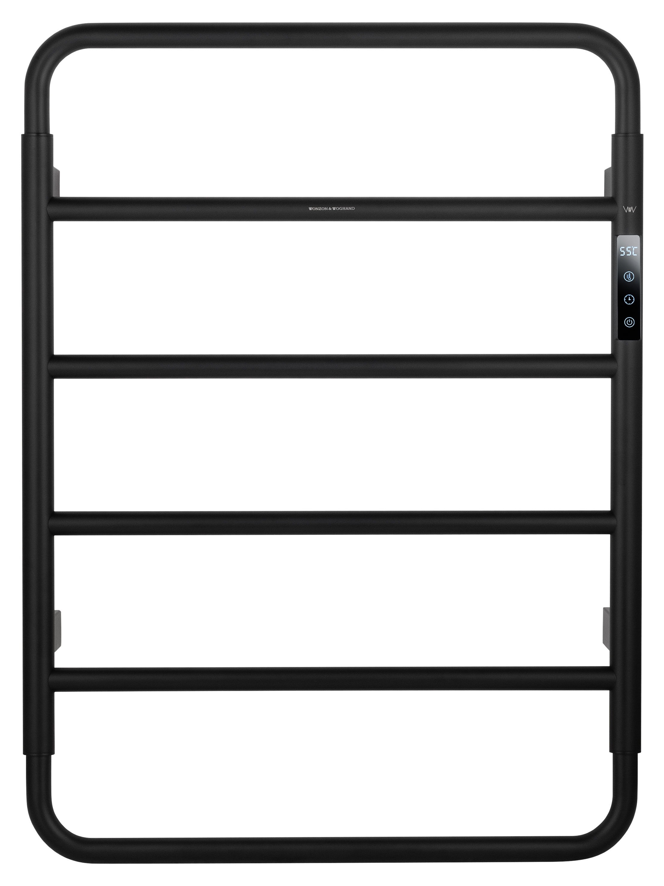 Полотенцесушитель электрический WONZON & WOGHAND WISMAR, Черный матовый (WW-AL201-MB)