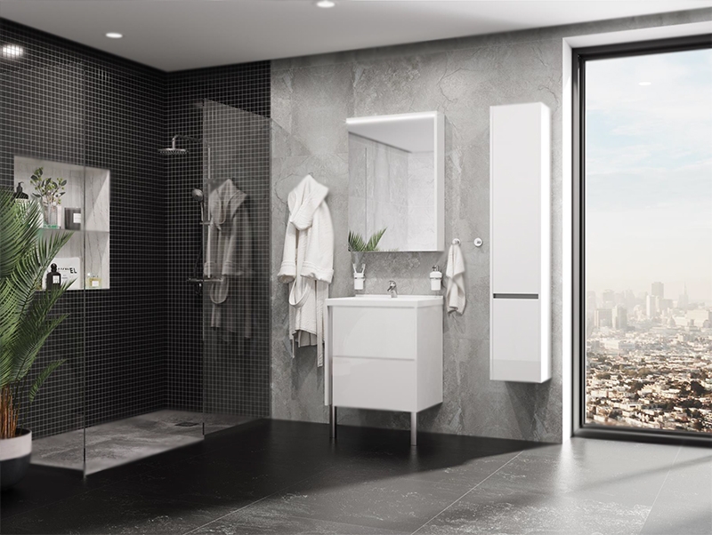 Тумба под раковину Акватон Стоун 60 подвесная 1A231401SXC80 Грецкий орех