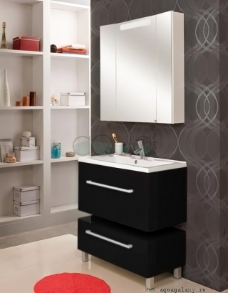 Зеркальный шкаф Акватон Мадрид 80 М 1A175202MA010 Белый глянец