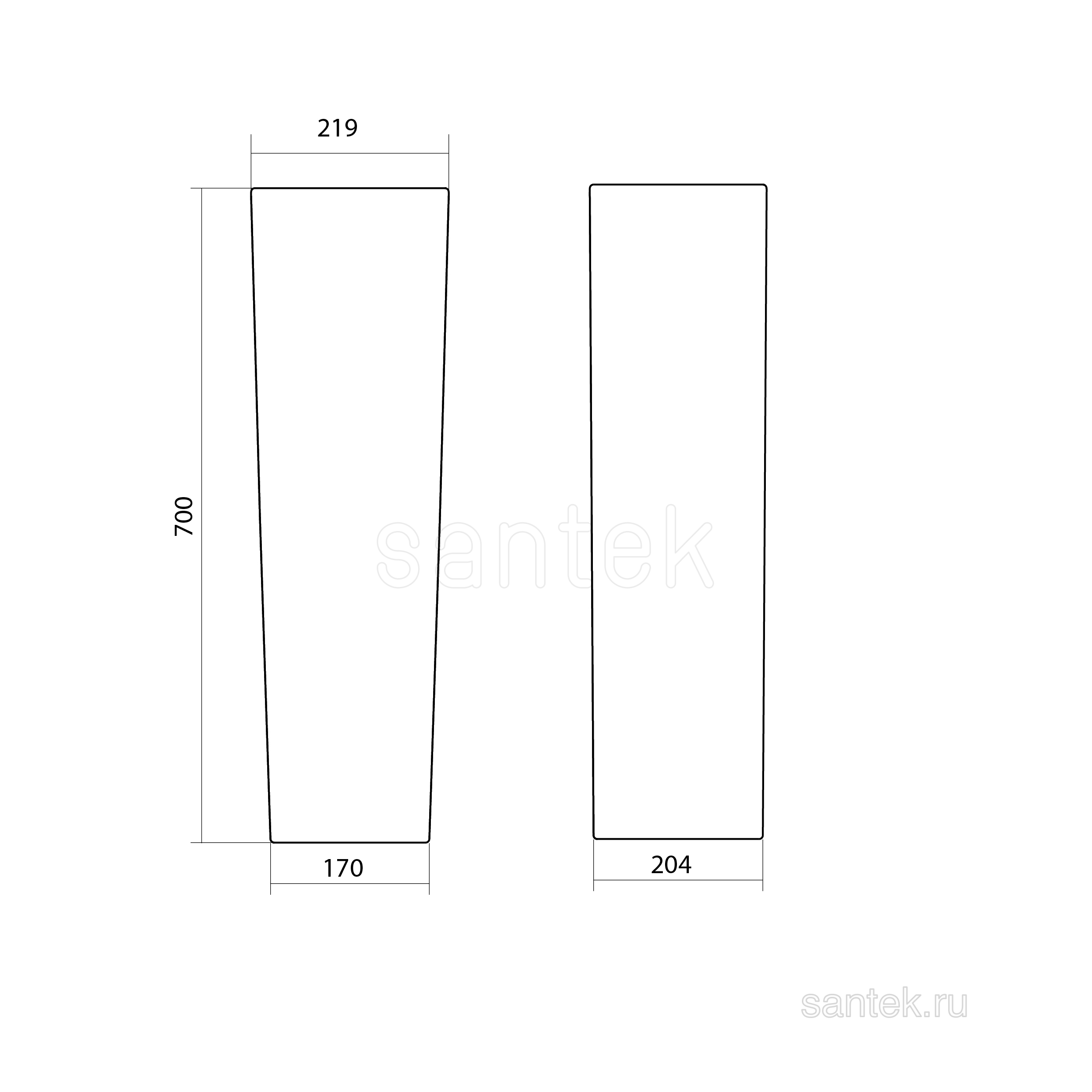 Пьедестал для раковины Santek Аллегро 1WH301956
