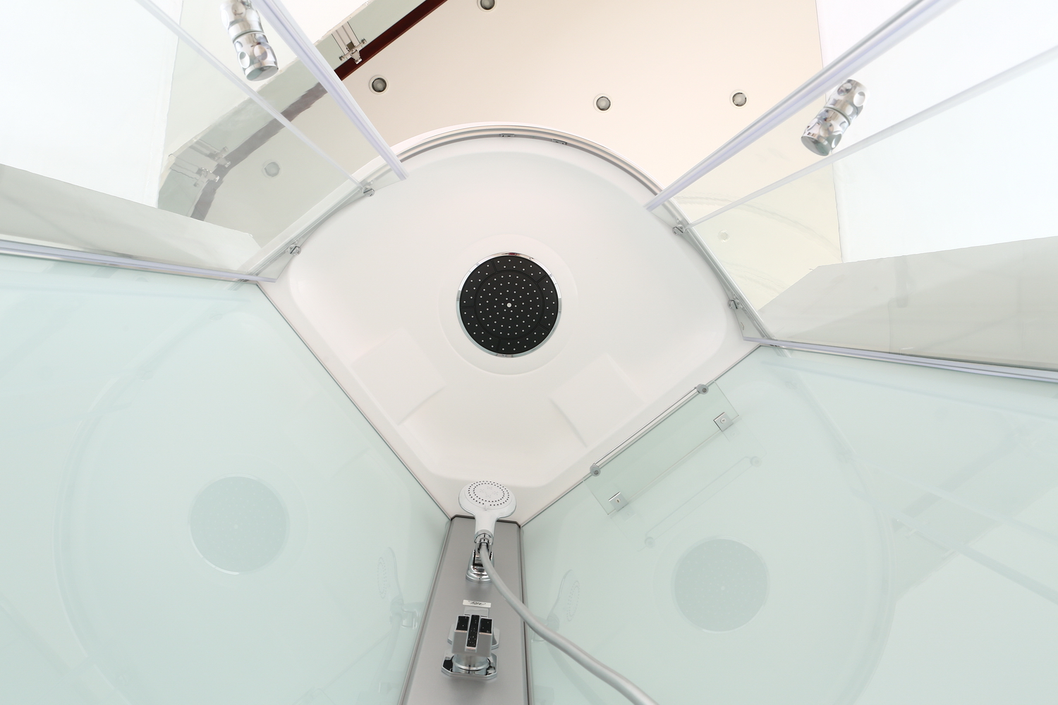 Душевая кабина Black&White G8503 90x90x215 профиль хром глянцевый, стекло прозрачное