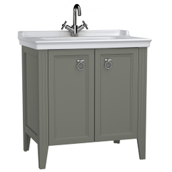 Тумба с раковиной Vitra Valarte 80 Серая матовая