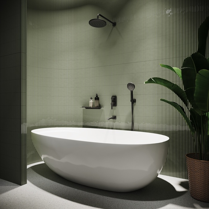 Встраиваемый смеситель с тремя выходами, черный матовый, Ray, IDDIS RAYBL00i68