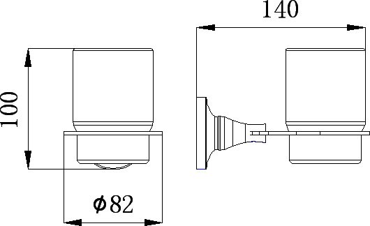 Подстаканник Rush Corsica CO42310 одинарный Хром