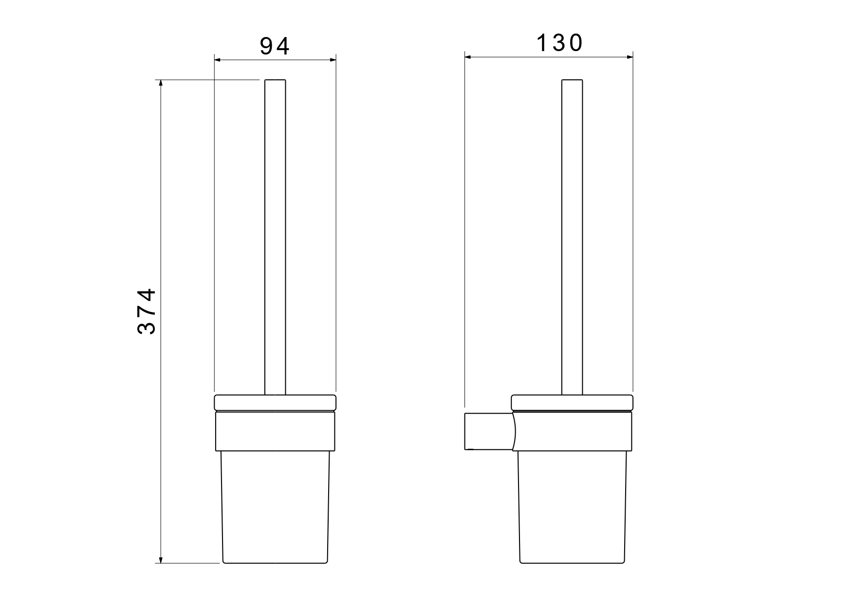 Ершик подвесной Aquatek Лира AQ4410CR хром