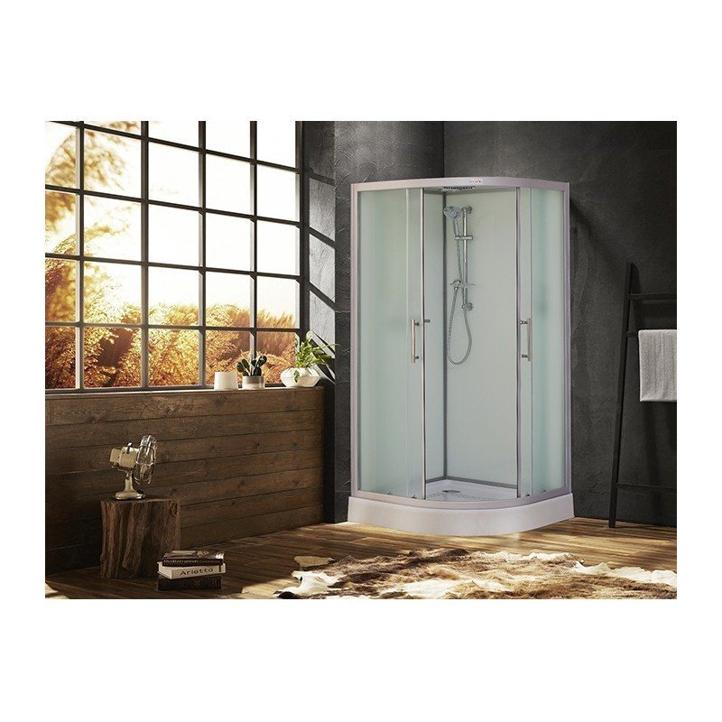 Душевая кабина Esbano ESKB890CR 90x90x210см, профиль хром матовый, стекло рифленое