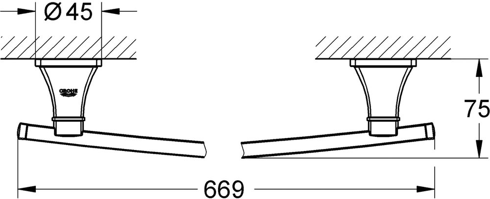 Полотенцедержатель Grohe Grandera 40629 Хром
