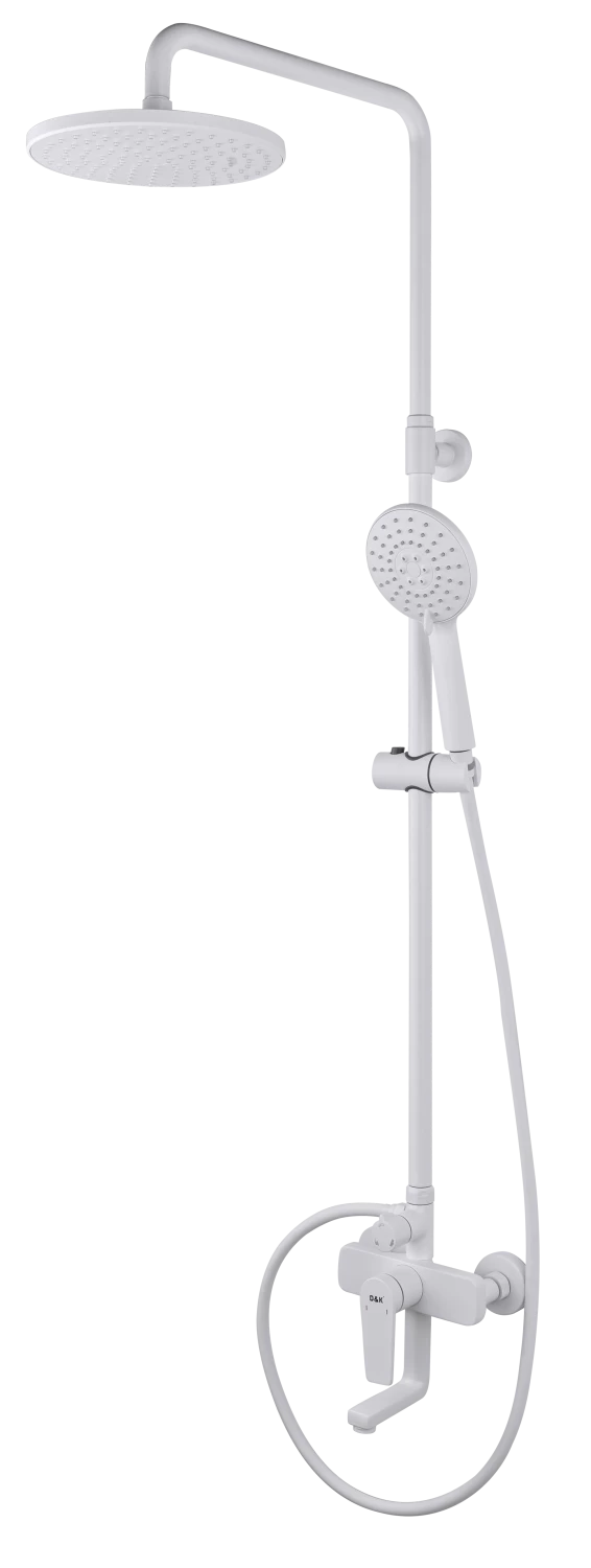 Душевая система D&K Bayern.Fürth DA1523708B18, белый матовый