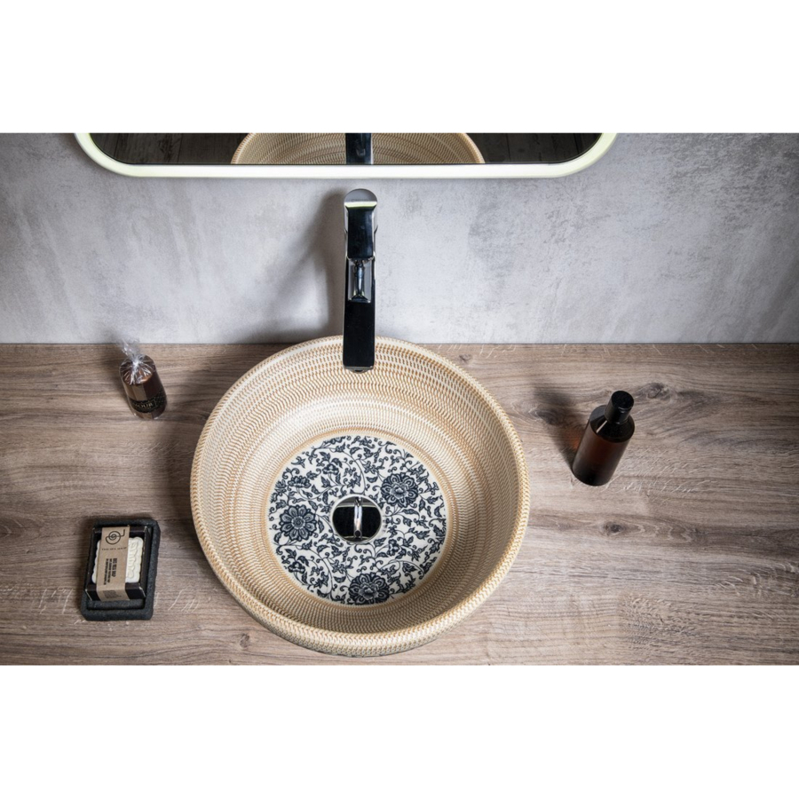 Раковина накладная 41см SAPHO PRIORI PI011 бежевый