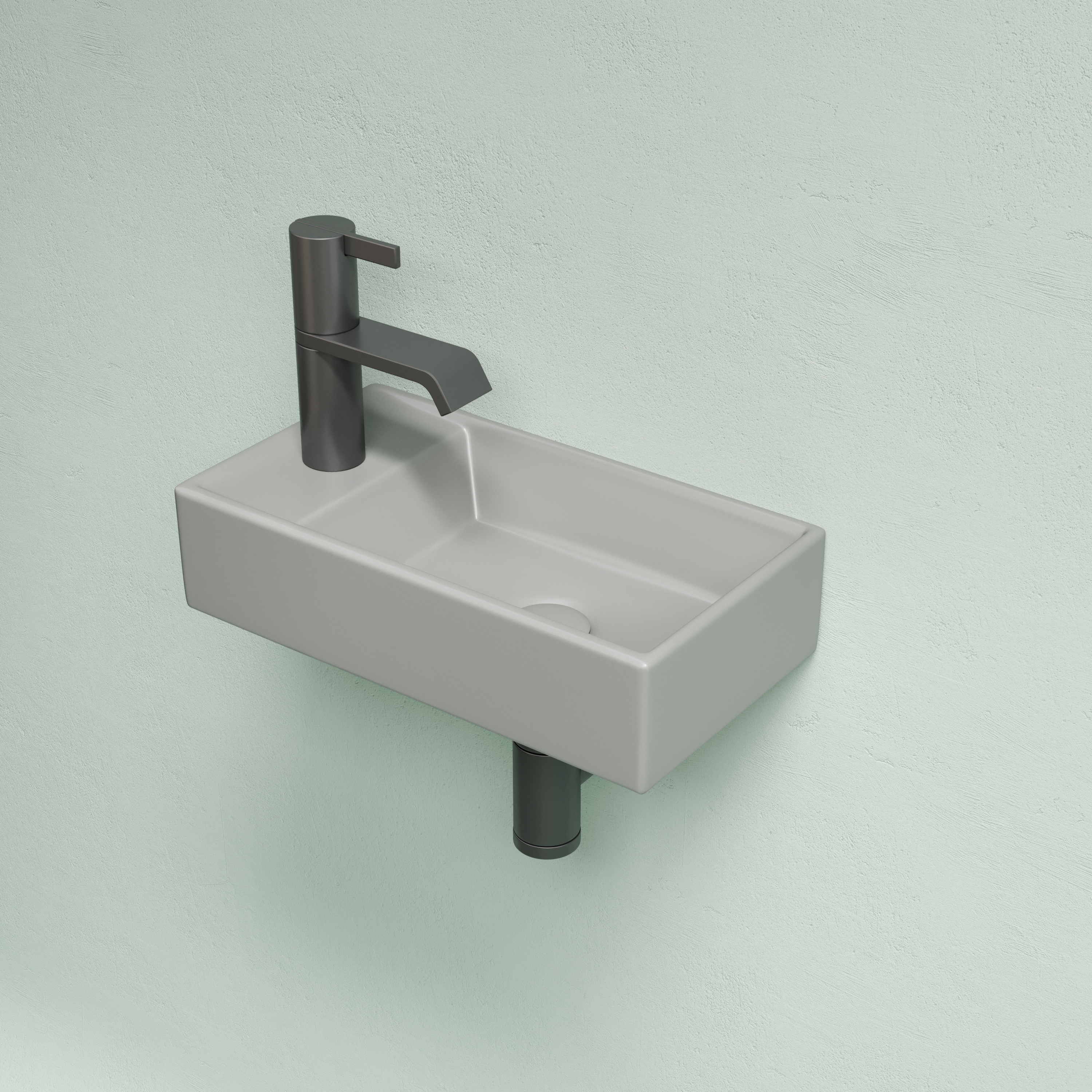 Раковина подвесная 40см Ceramica Nova Element CN6051RMH серый матовый