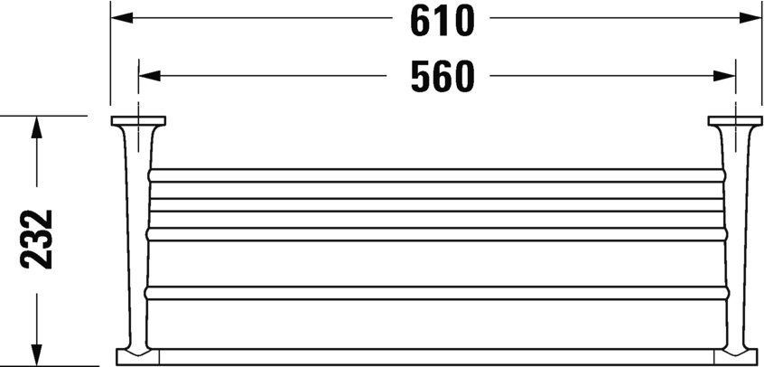 Полка для полотенец Duravit Starck T 0099441000 Хром