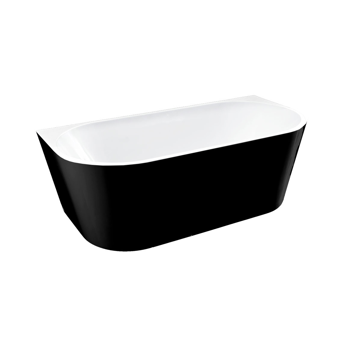 Ванна акриловая Vincea VBT-421-1700MB, 1700*800*580 цвет матовый черный, слив-перелив в комплекте, хром