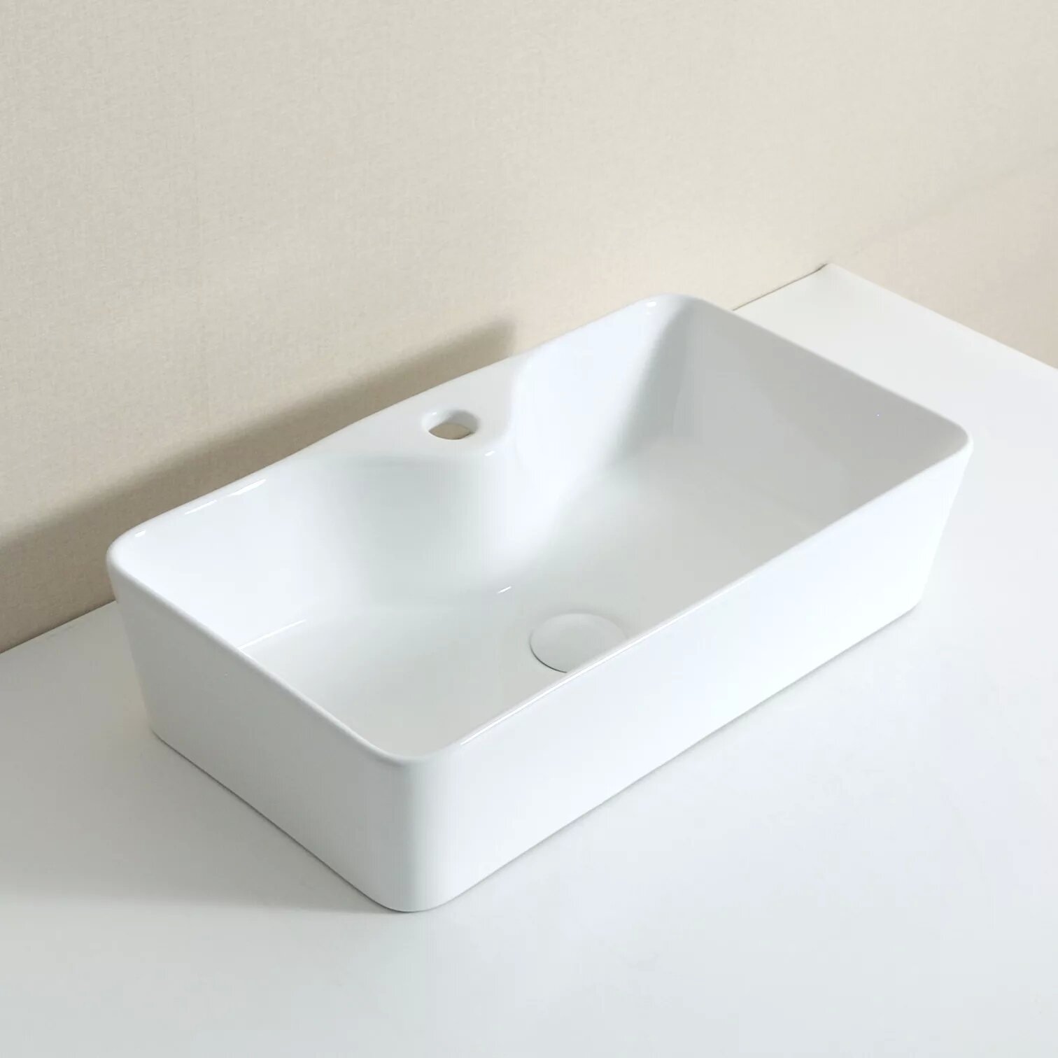 Раковина накладная 55см GID N9092 белый